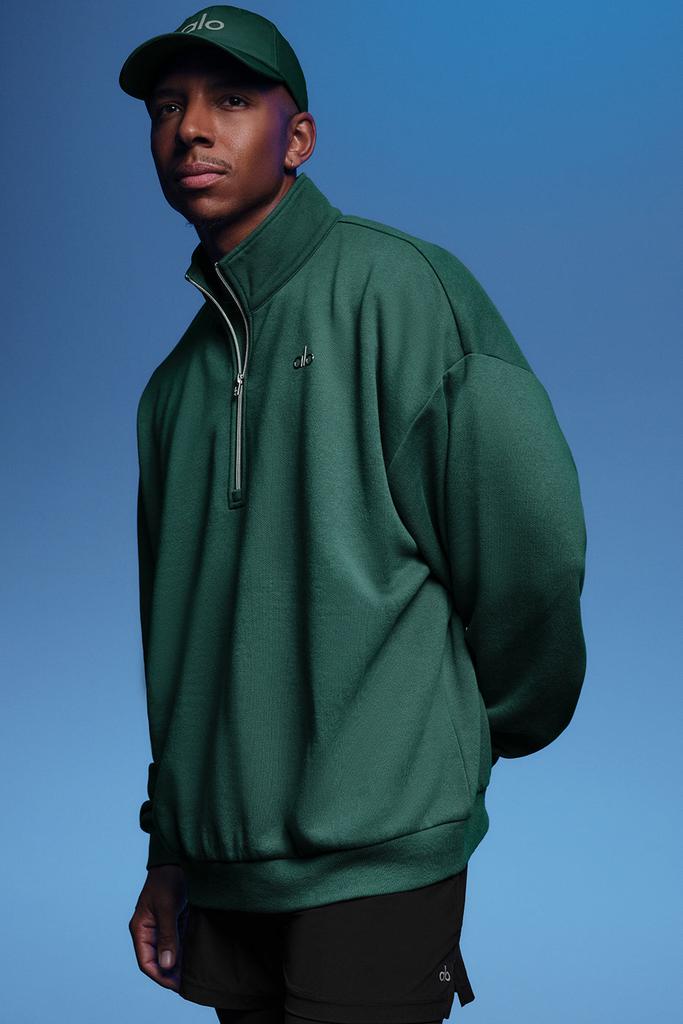 Alo Accolade 1/4 Zip Pullover - Winter Ivy - Hoodies - Free