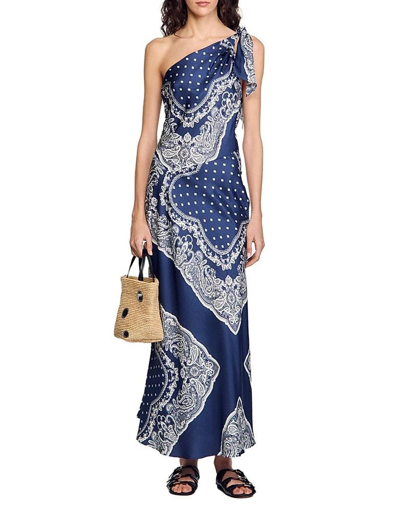 Sandro Bandana-Print Maxi Dress 2