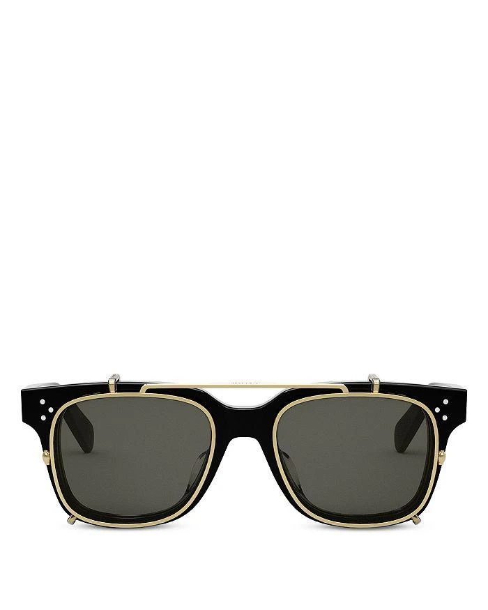 Celine Clip On Square Sunglasses, 50mm 2