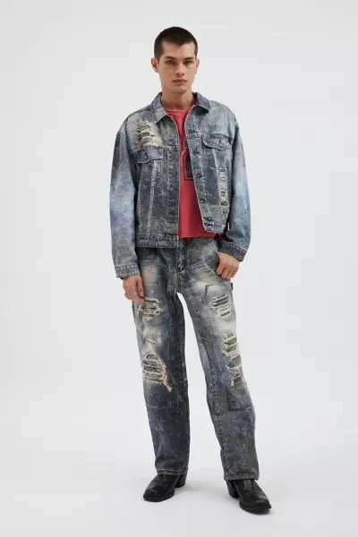 GUESS JEANS GUESS ORIGINALS Printed Mending Denim Jacket 3