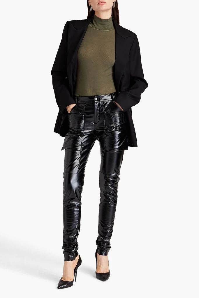 Rick Owens Cotton-blend faux leather skinny pants 2