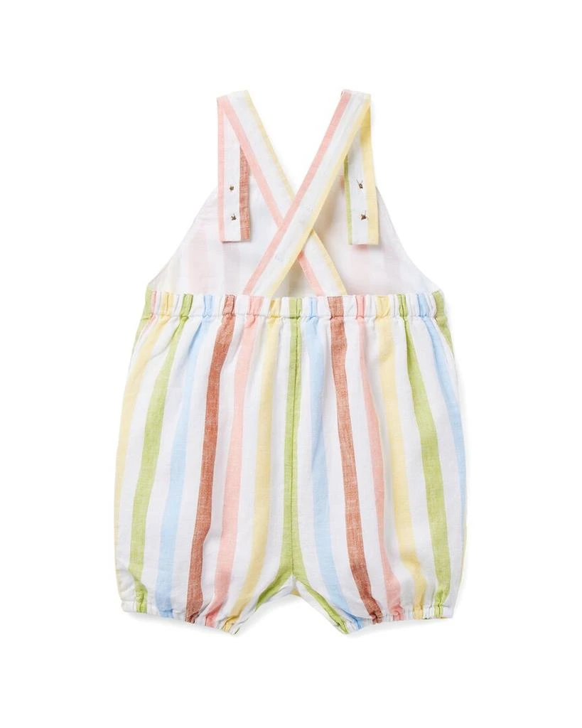 Janie and Jack Janie and Jack Baby Striped Linen-Blend Overall 2