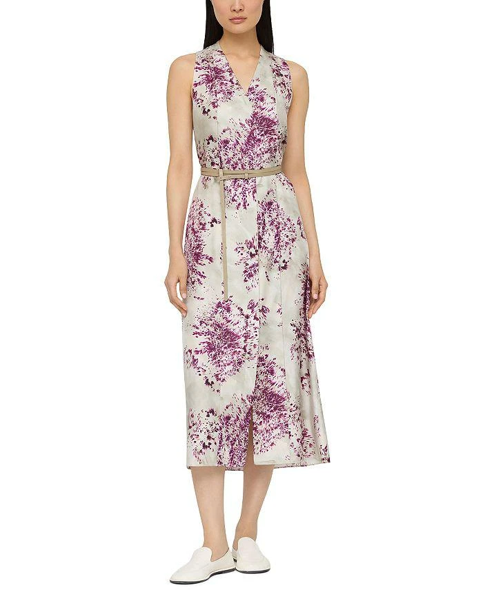 Lafayette 148 New York Silk Floral Button Front Dress 1