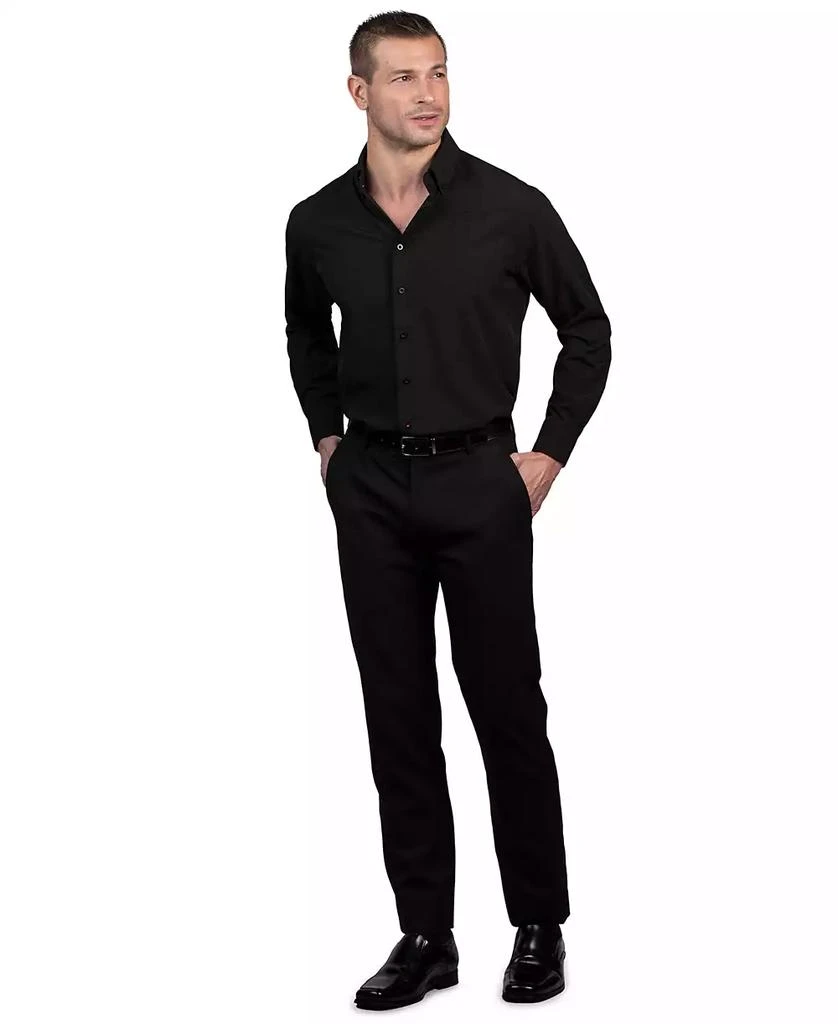 Nautica Men's Slim-Fit Supershirt Dress Shirt - Black - 15-15.5 34-35