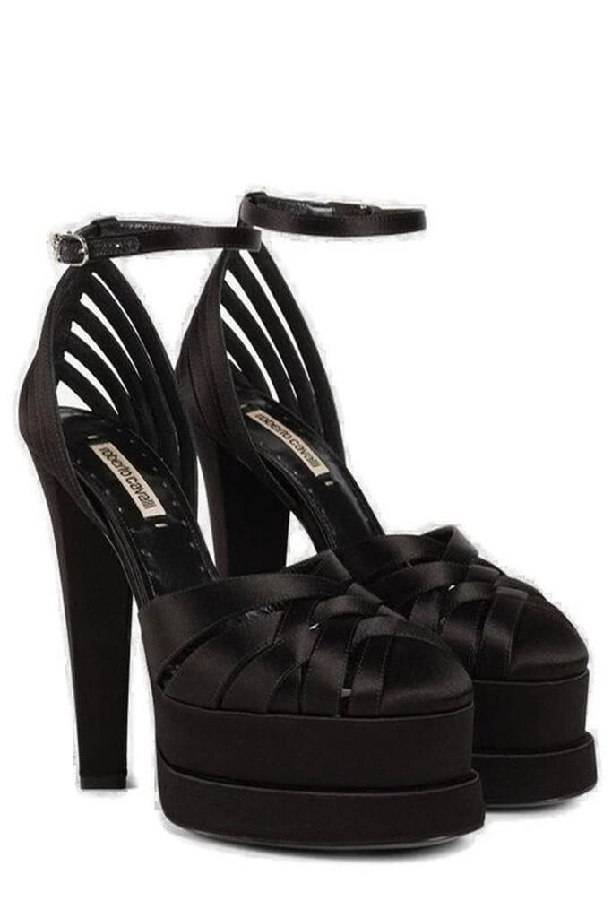 Roberto Cavalli Roberto Cavalli Caged Platform Ankle-Strap Pumps 2