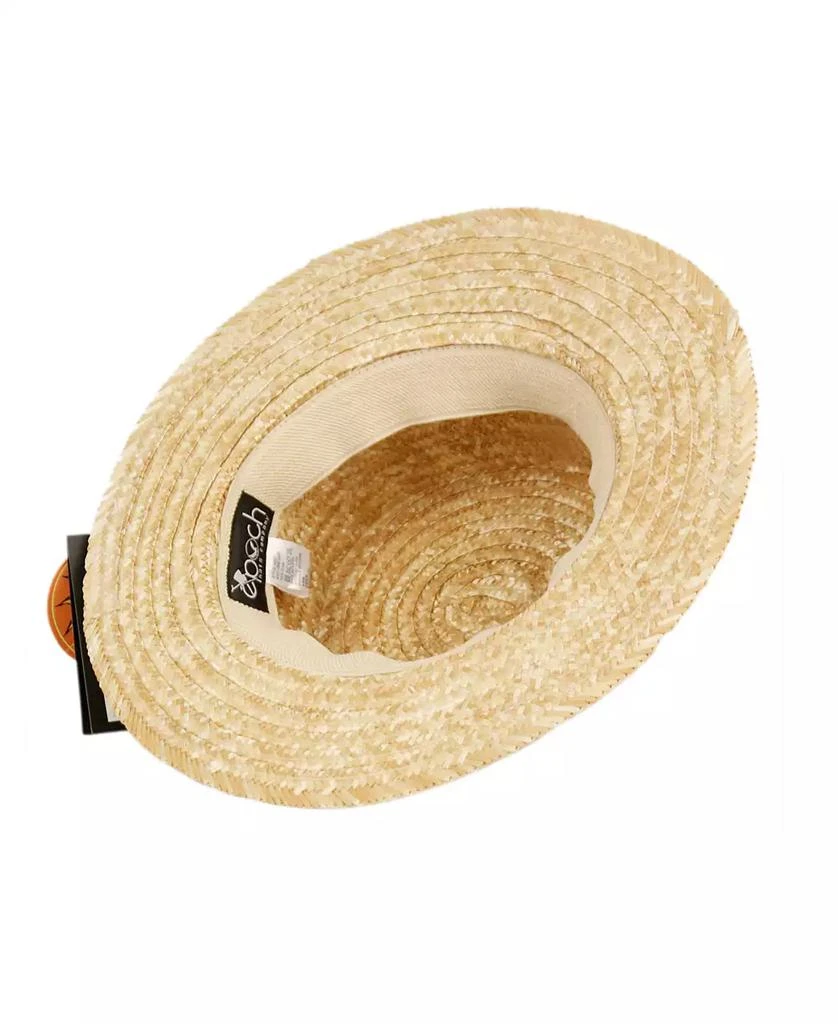Angela & William Wheat Straw Skimmer Boater Hat 4