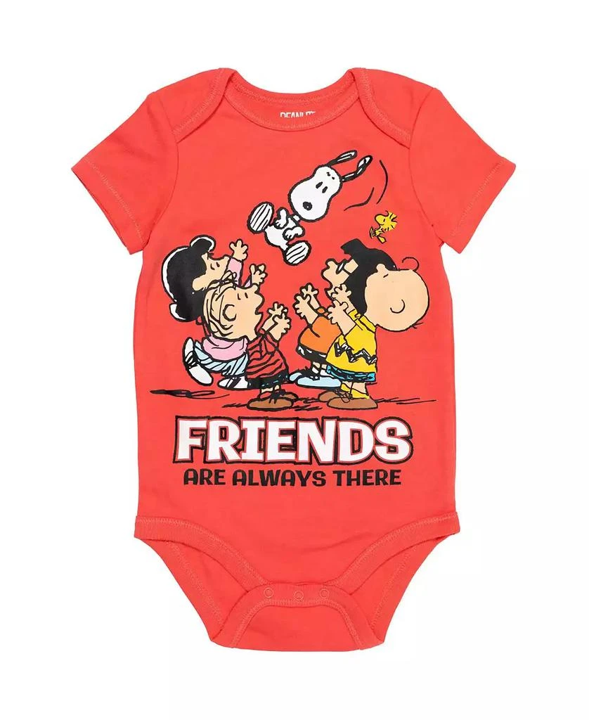 Peanuts Snoopy Charlie Brown Boys 5 Pack Bodysuits Multi Infant 7