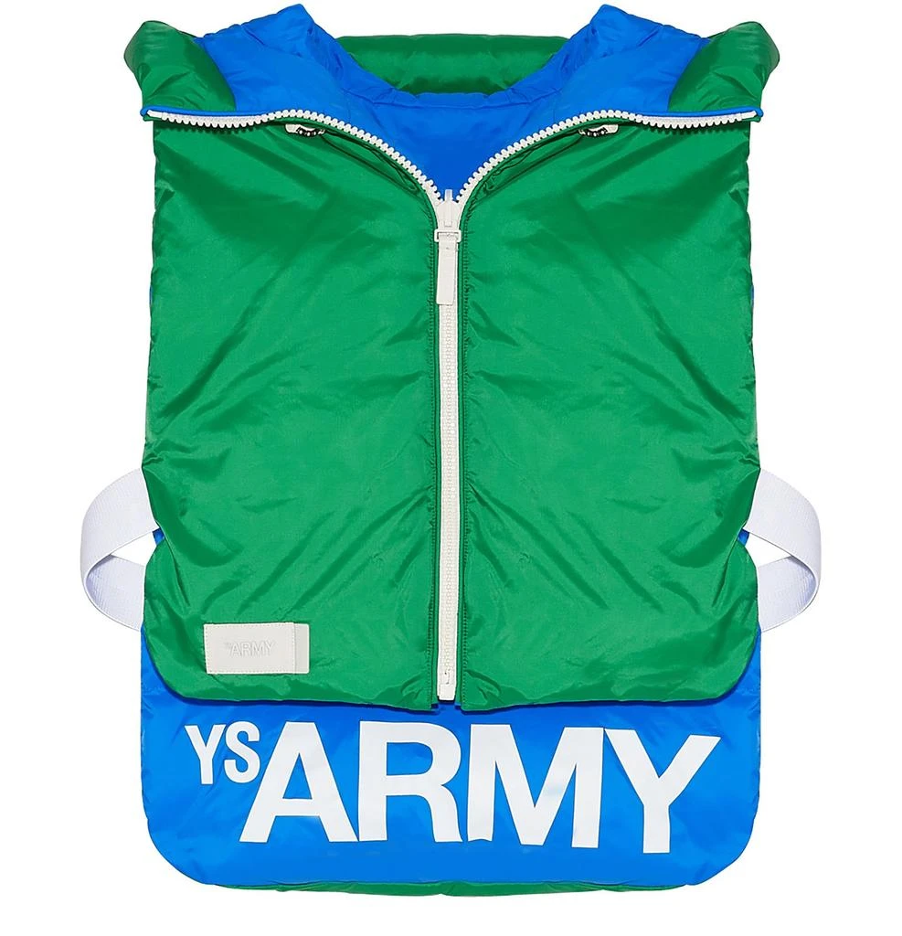 YVES SALOMON Bi-color puffer jacket bib 1