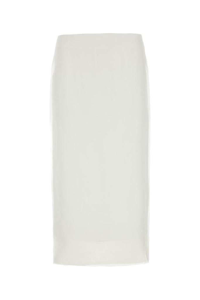 Max Mara White silk Aceti1234 skirt