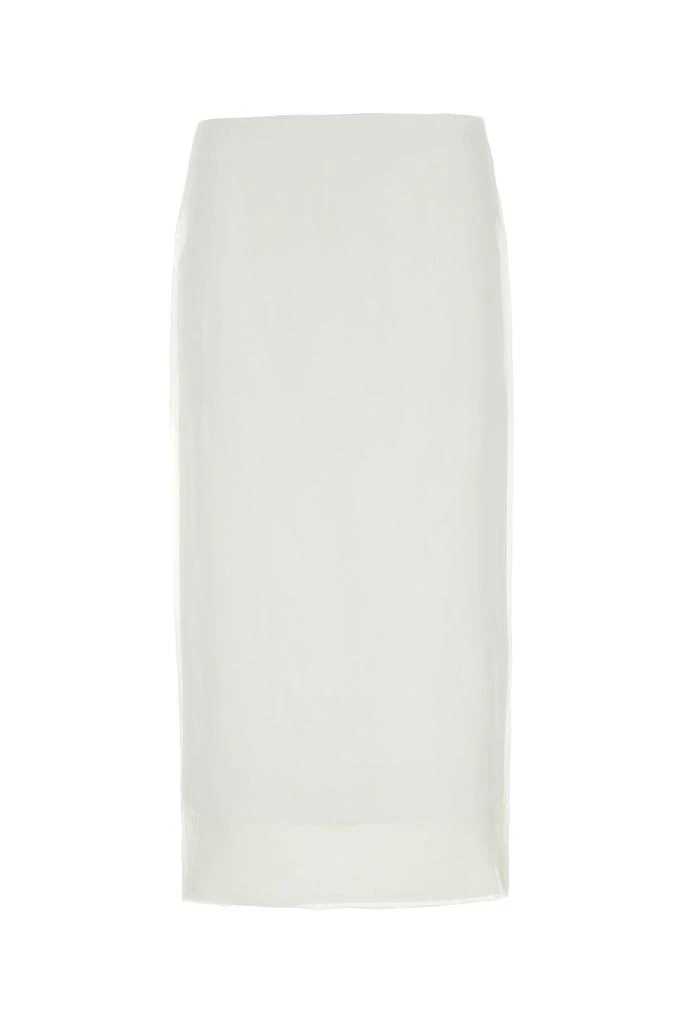Max Mara White silk Aceti1234 skirt 1