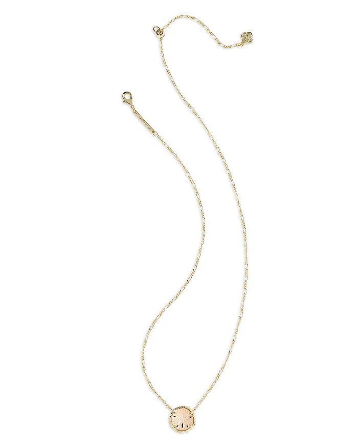 Kendra Scott Sand Dollar Natural Mother of Pearl Short Pendant Necklace, 17.4"-20.4" 3