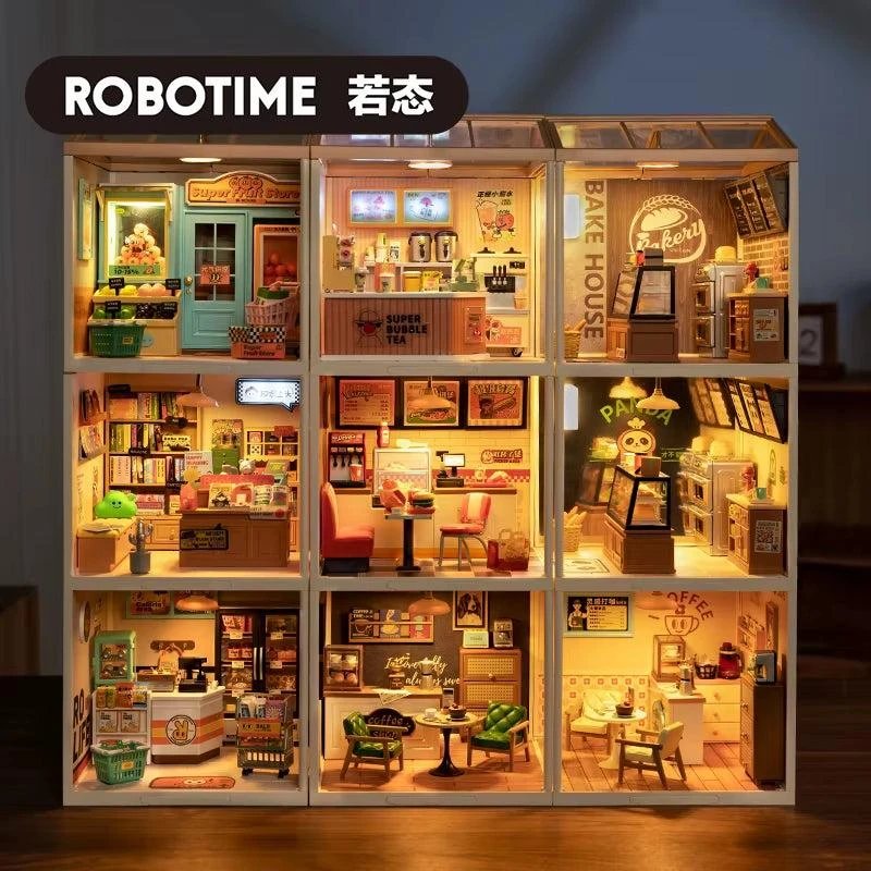 Robotime Rolife Super Creator Series Plastic Dollhouse Building Blocks - Yum Burgers 2