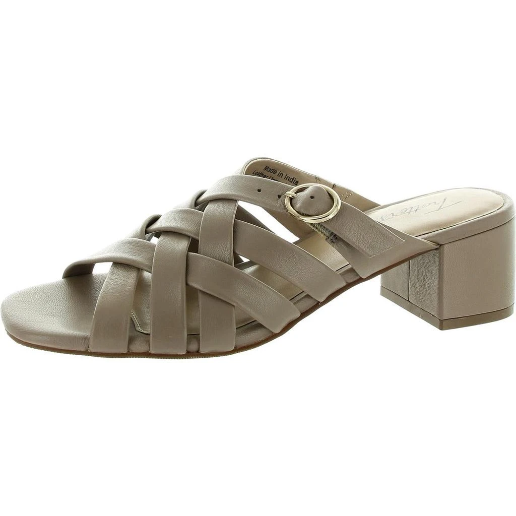 Trotters Womens Woven Leather Mule Sandals 1