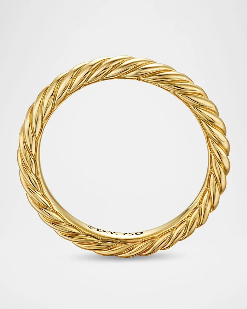 David Yurman Modern Cable Band Ring in 18K Gold, 2.8mm 2