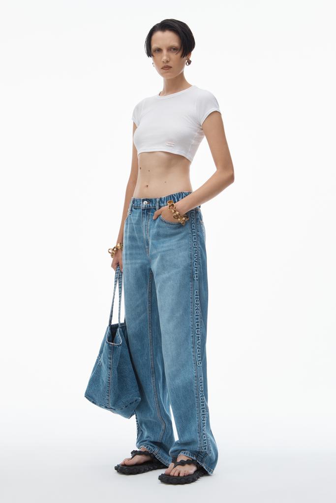 【ALEXANDER WANG】Jeans with pre-styled thong /デニム パンツ Alexander Wang Jeans With Pre-styled Thong - Pants - BeyondStyle
