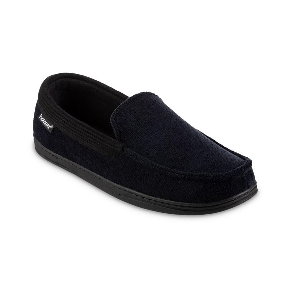 Isotoner Signature Men's Microterry and Waffle Travis Moccasin Slippers