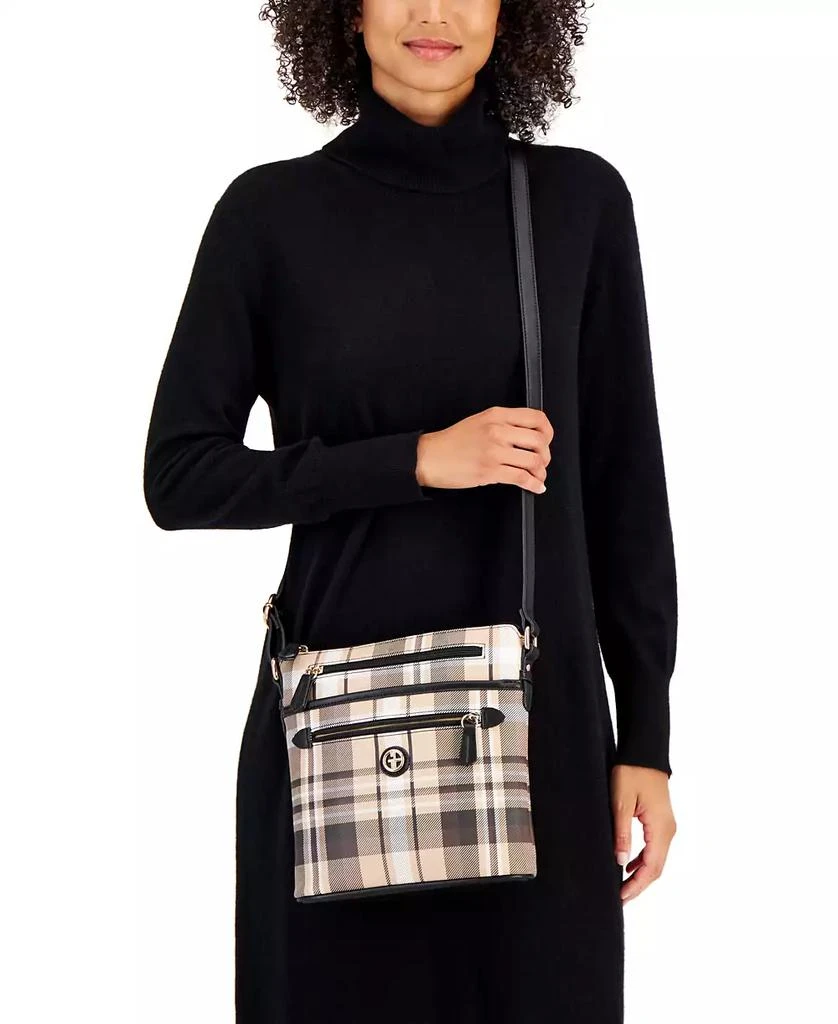 Giani Bernini Plaid North South Crossbody, Created for Macy's 7