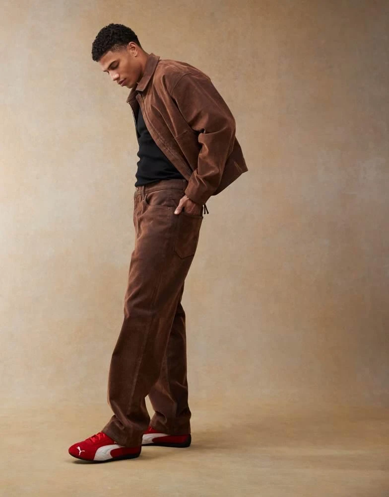ASOS ASOS DESIGN co-ord baggy jeans in tan 3