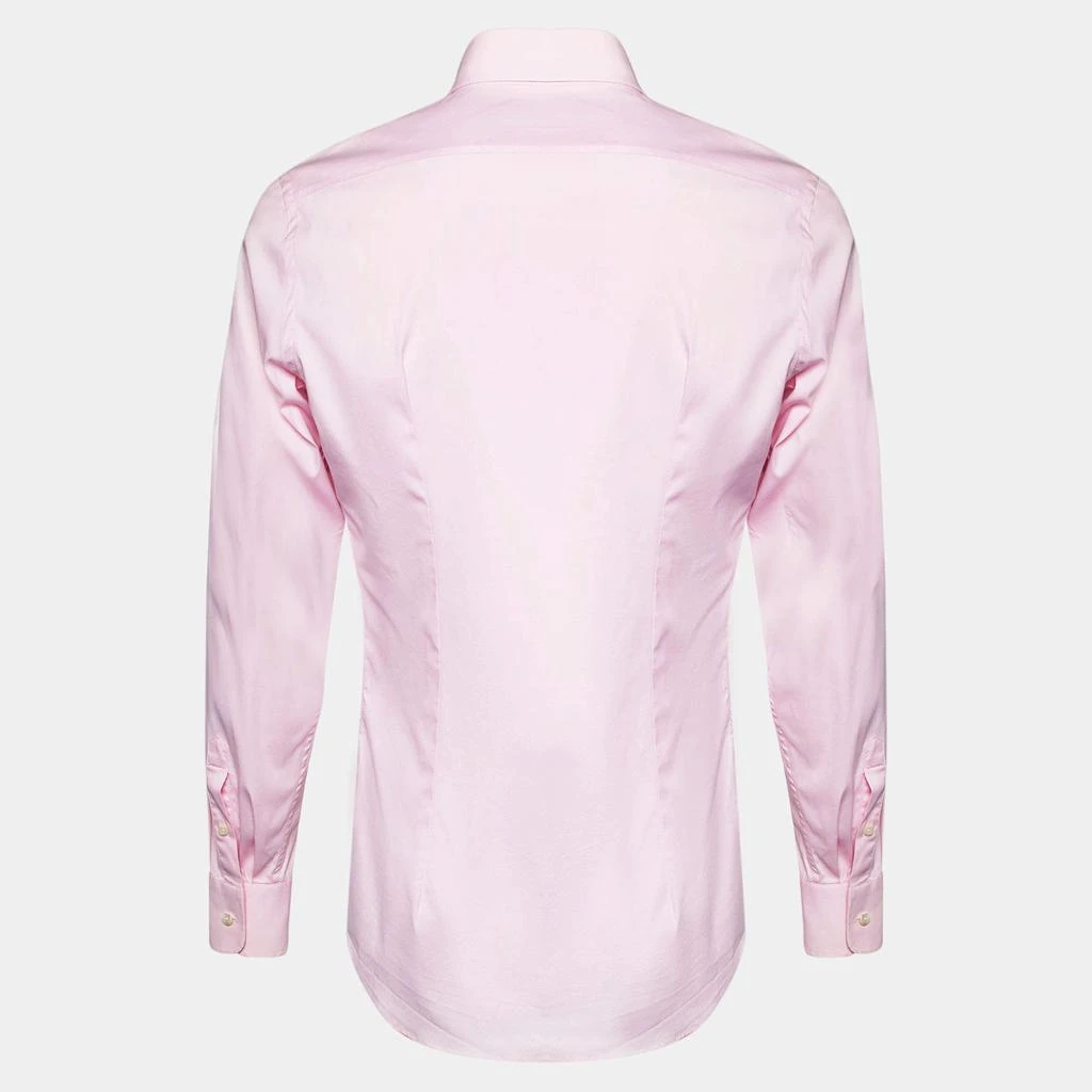 Prada Prada Pink Stretch Cotton Button Down Shirt M 2