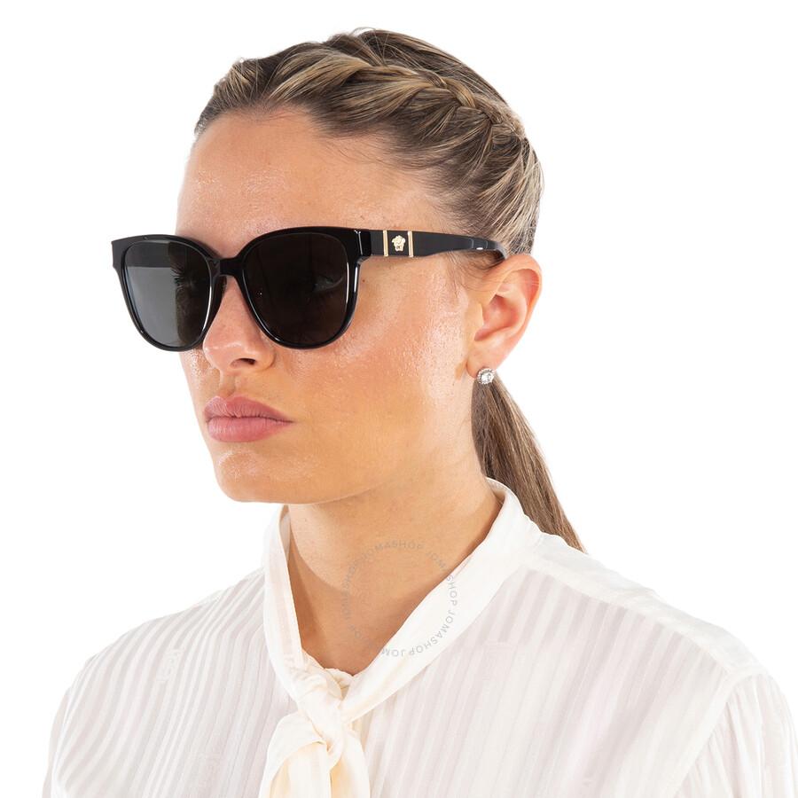 Versace Dark Grey Butterfly Ladies Sunglasses VE4460D GB1/87 57