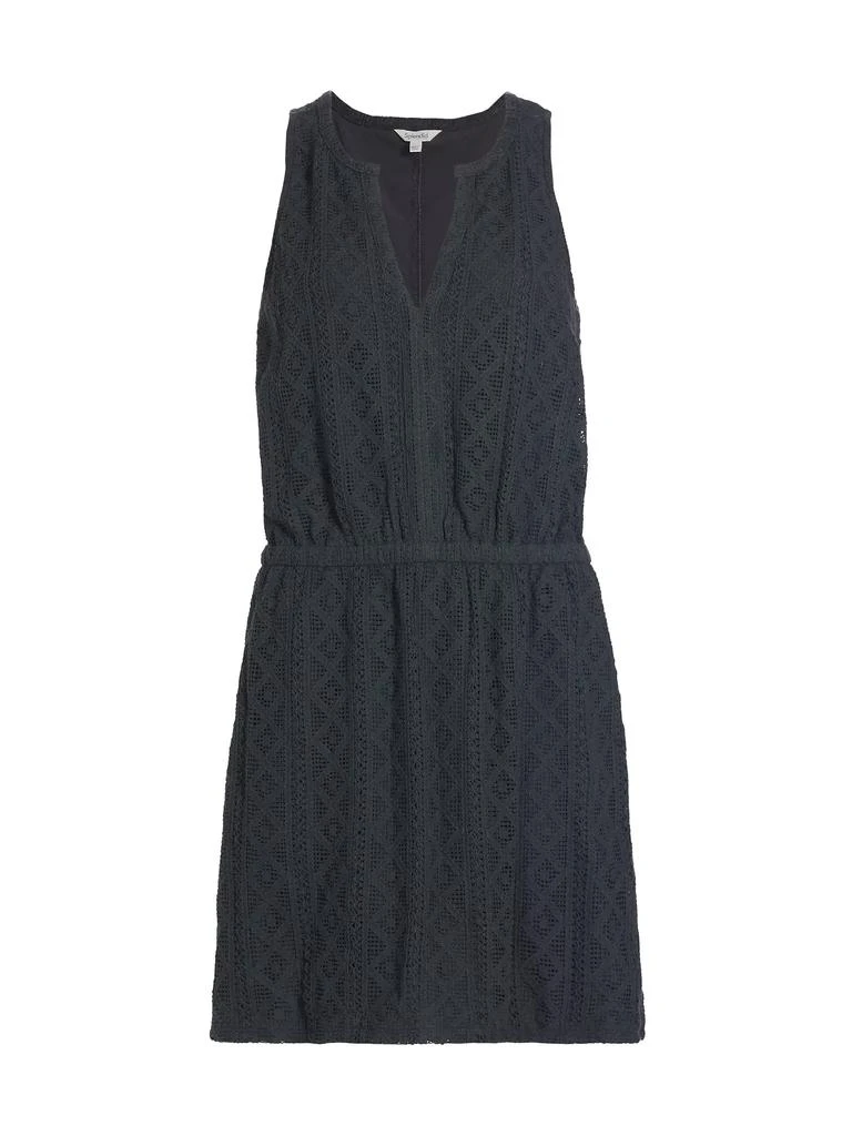 Splendid Paola Cotton-Blend V-Neck Crochet Minidress 1