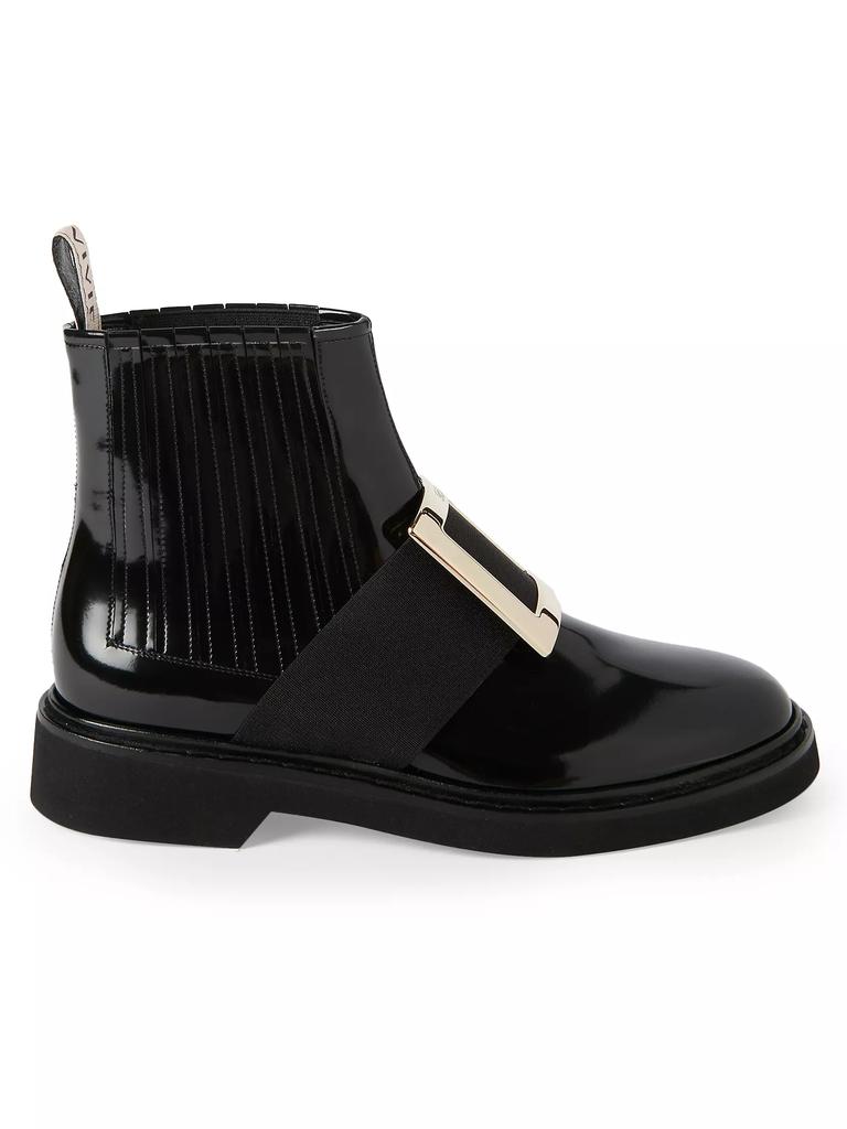 Roger Vivier Viv Rangers Patent Leather Chelsea Boots