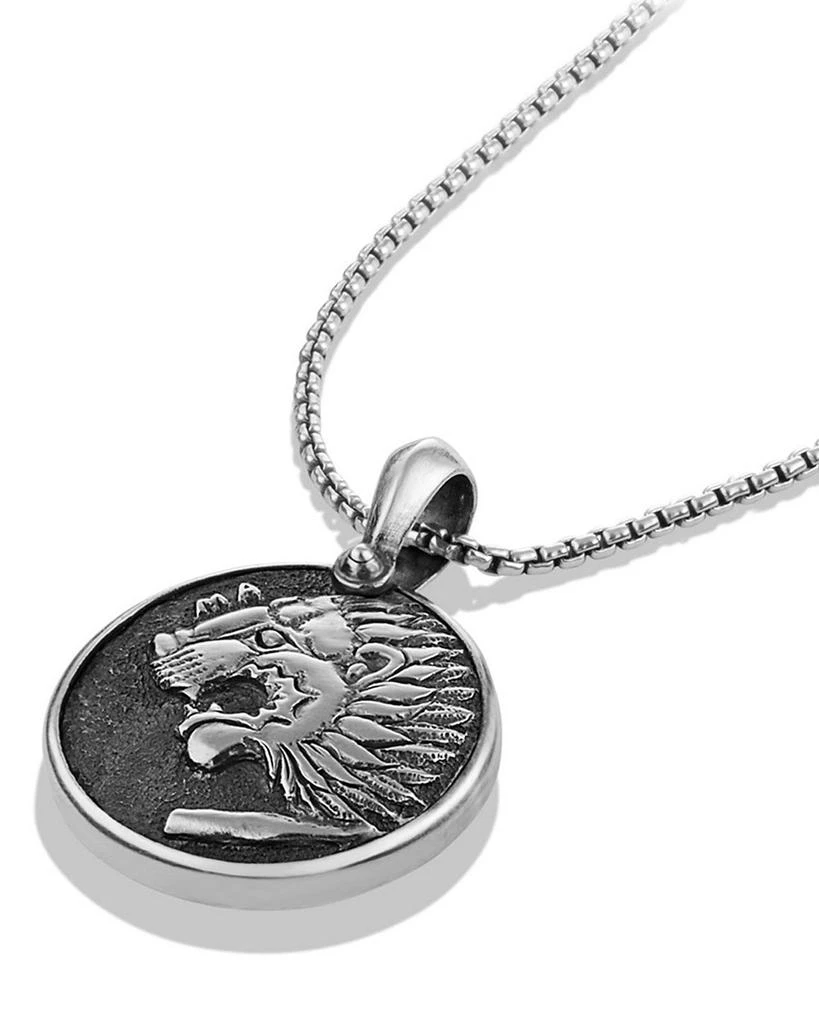 David Yurman Men's Petrvs® Lion Amulet in Sterling Silver, 35mm 4