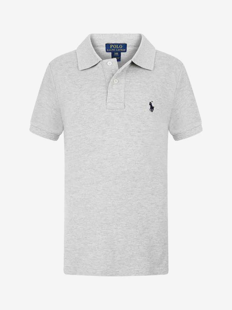 Ralph Lauren Boys Custom Fit Polo Shirt in Grey 1