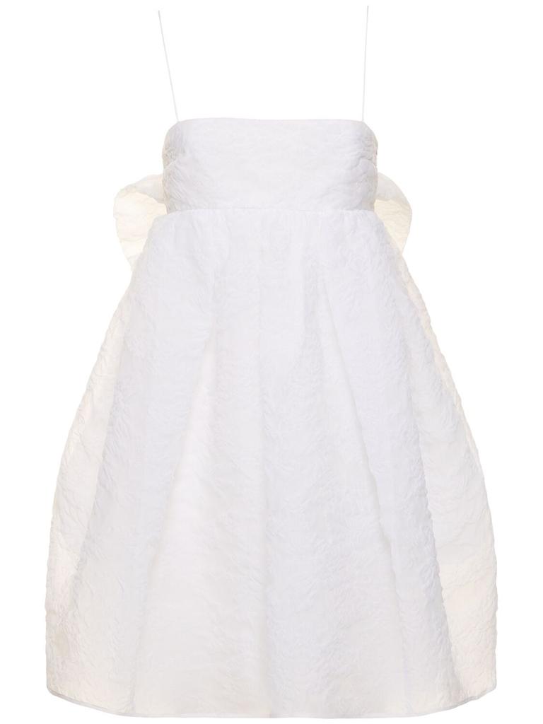 CECILIE BAHNSEN Gina Matelassé Mini Dress W/bow