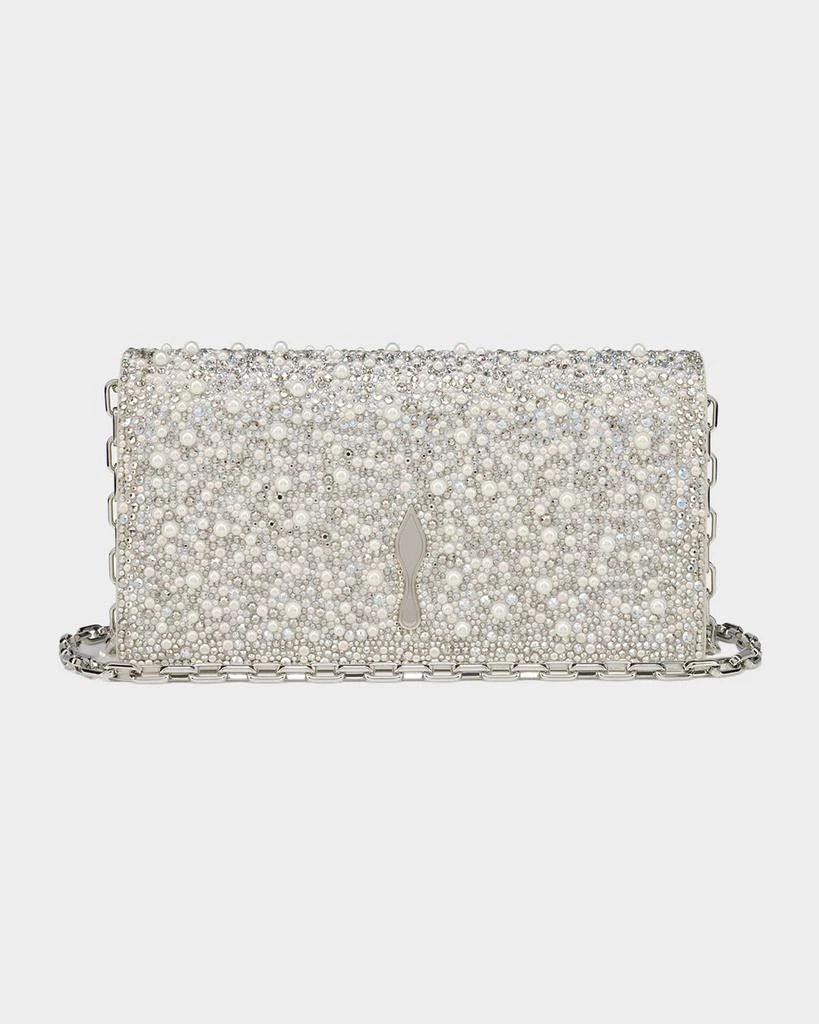 Christian Louboutin Bettina Clutch Bag in Strass 
Pearly Suede