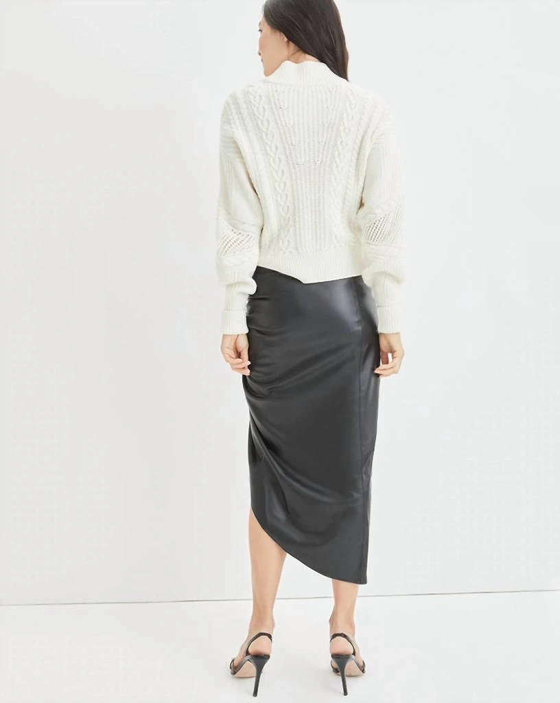 VERONICA BEARD Ari Vegan Leather Skirt In Black 3