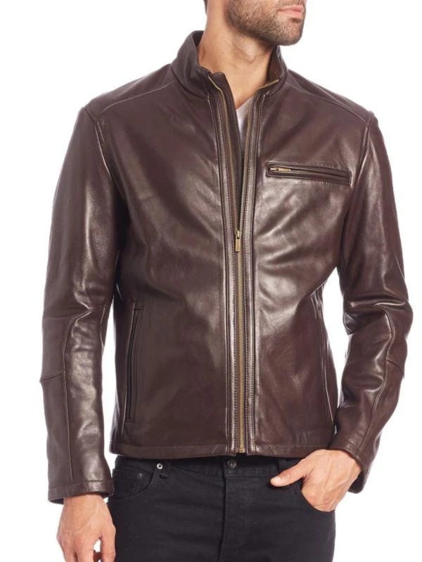 Cole Haan Leather Moto Jacket 1