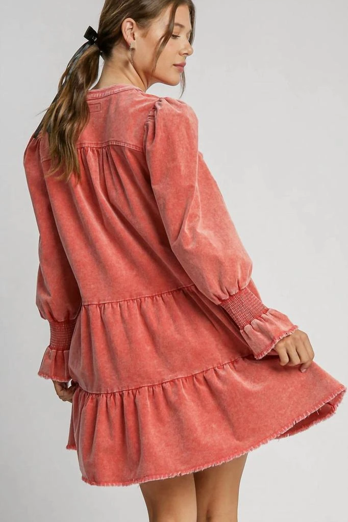 Umgee Umgee - Corduroy V-Neck Babydoll Dress 3