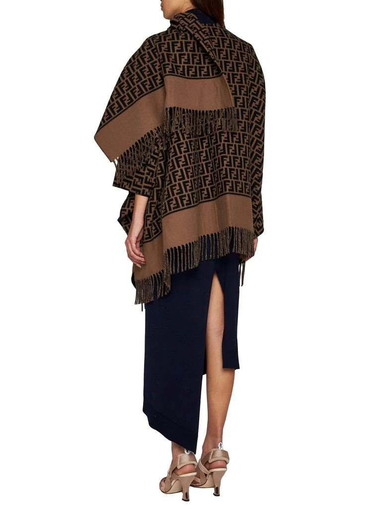 FENDI SILK FENDI SILK | Brown wool and cashmere poncho | Women | PZ 4
