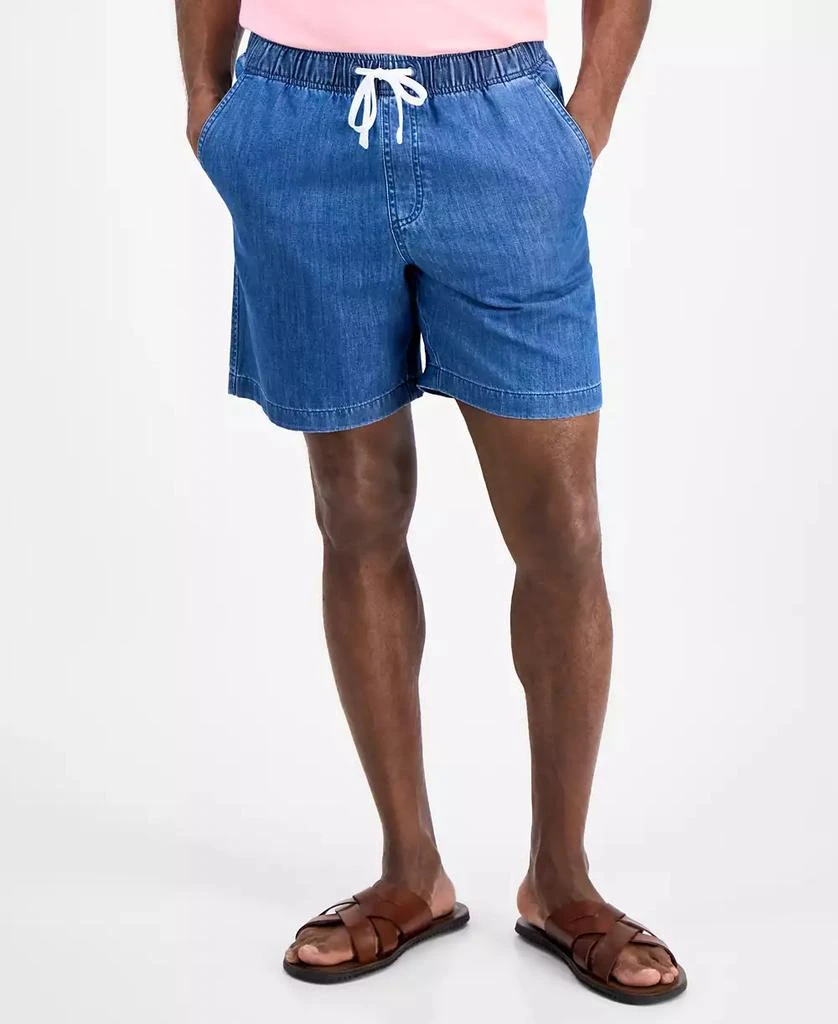 Club Room Men's Drawstring Chambray Shorts, Exclusively at Macy's 3