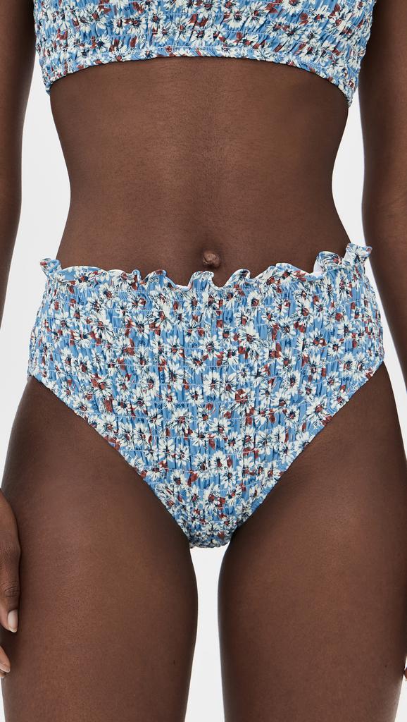 【Sea】Slone Solid Smocked Bikini Bottoms ビキニボトム Sea Slone Solid Smocked High Waisted Bikini Bottoms | Shopbop