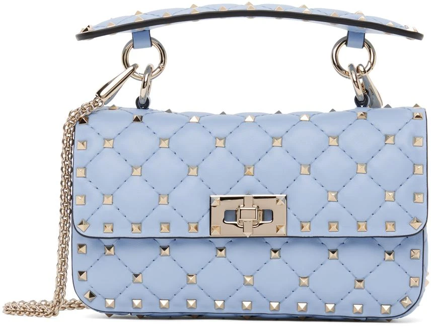 Valentino Blue Small Nappa Rockstud Spike Bag 1