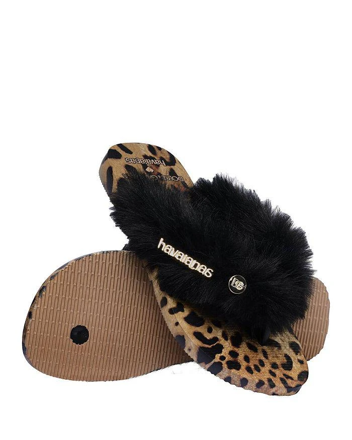 Havaianas x Dolce & Gabbana Women's Faux Fur Flip Flops 4