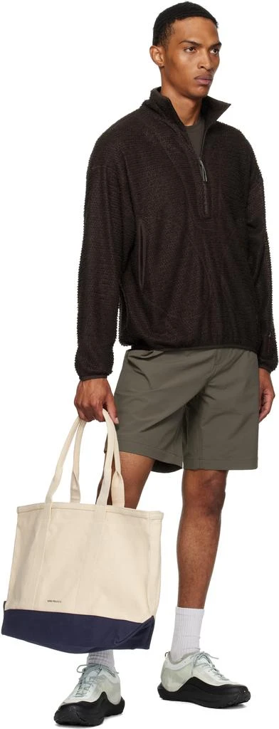 Norse Projects Off-White & Navy Stefan Cotton Canvas Tote 4