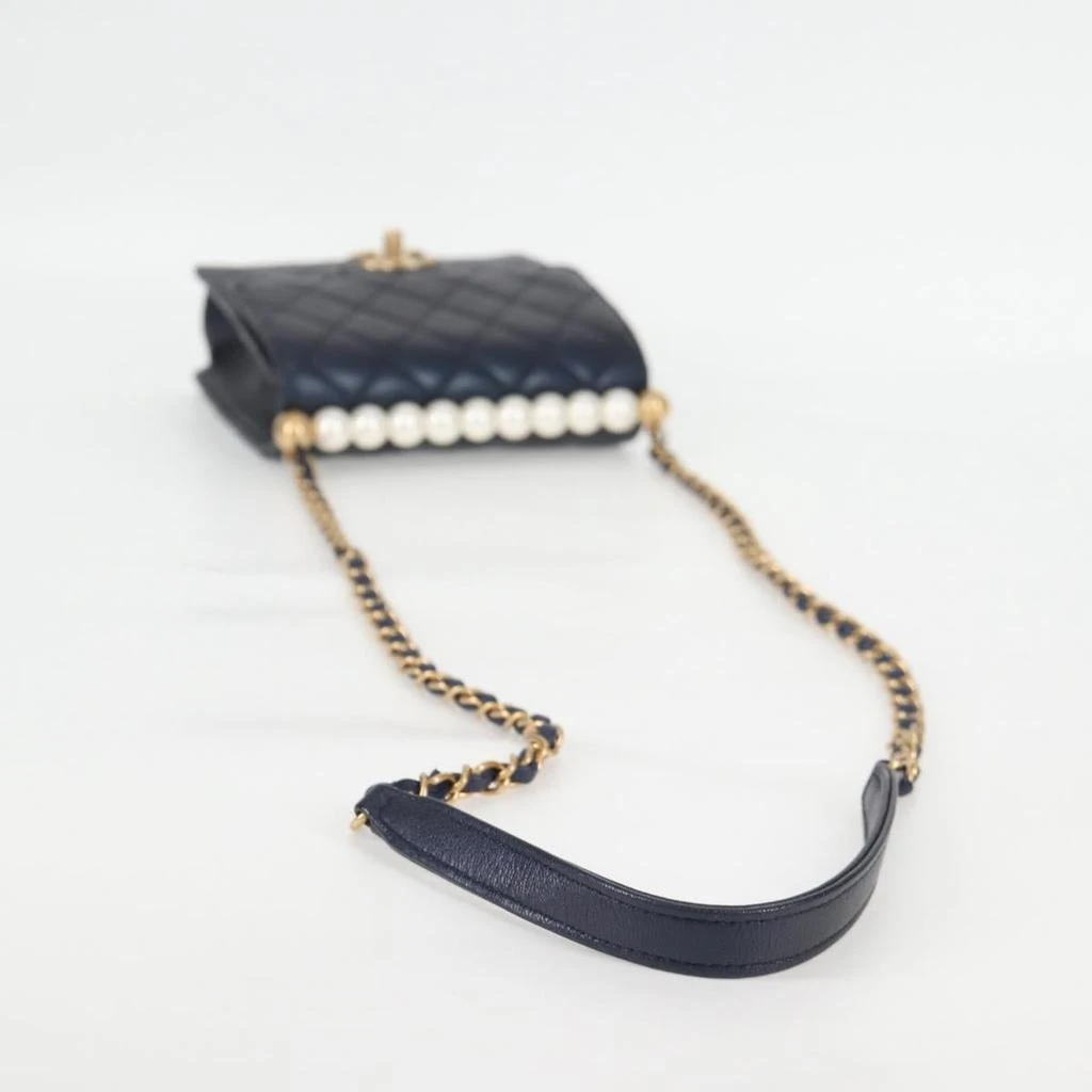 Chanel ivory Bag Leather Clutch Bag (Pre-Owned) 5