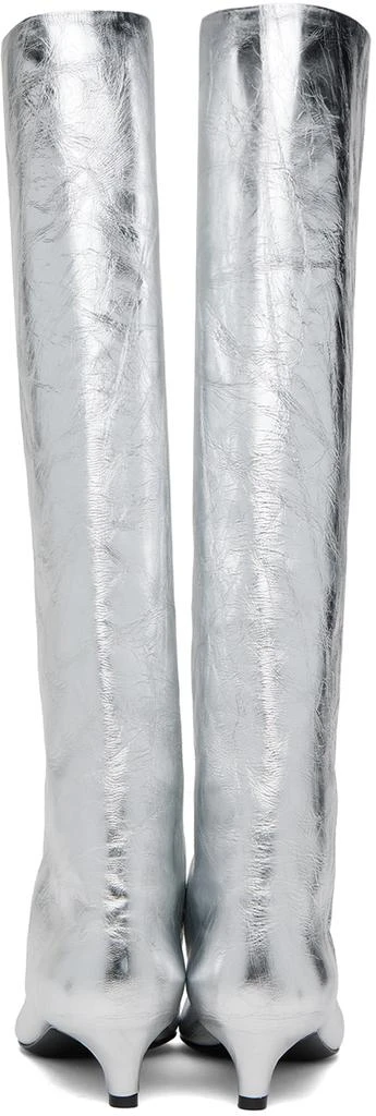 Jil Sander Silver Metallic Boots 2