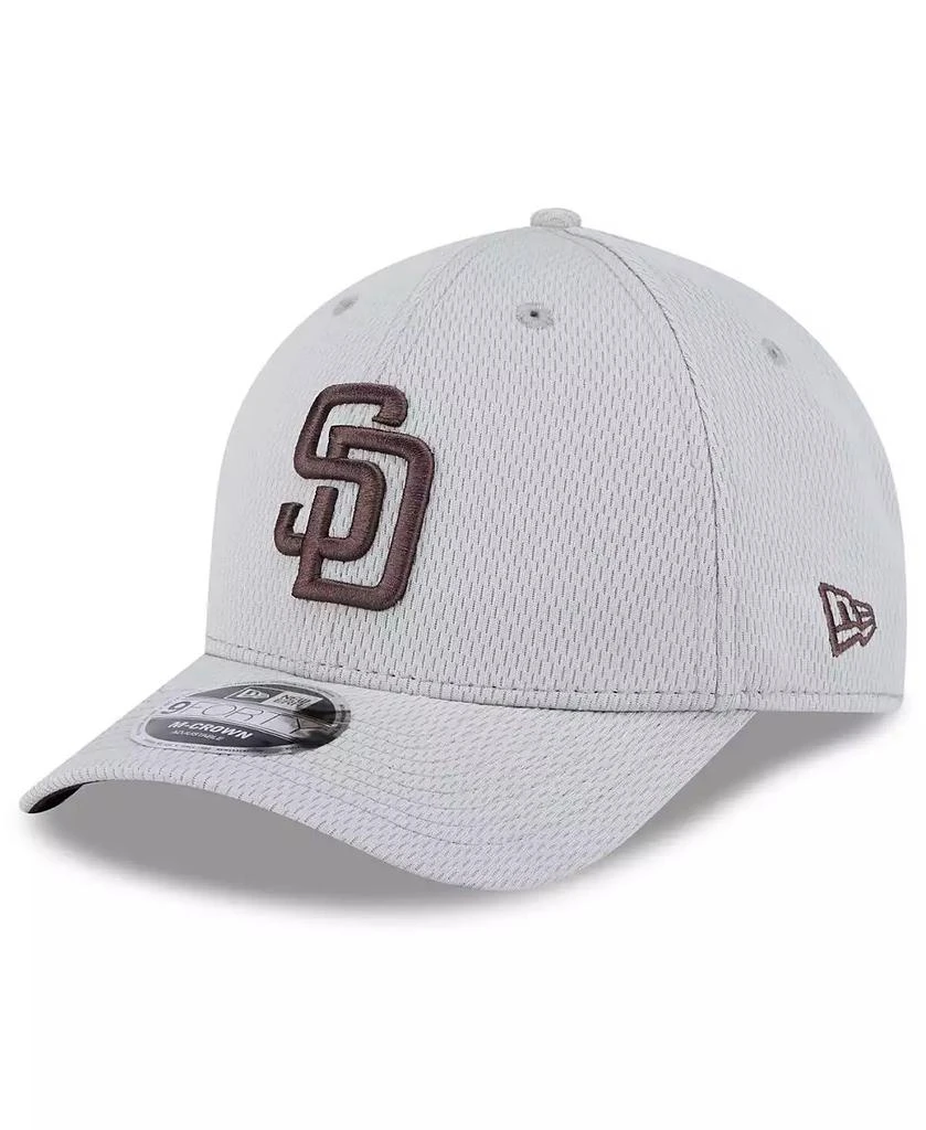 New Era Men's Gray San Diego Padres 2025 MLB Clubhouse 9FORTY M-Crown Adjustable Hat 4