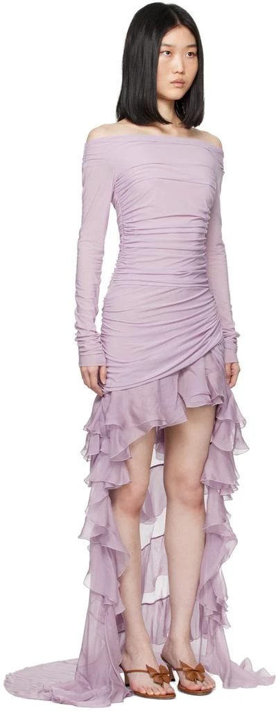 Blumarine Purple Ruffled Maxi Dress 2