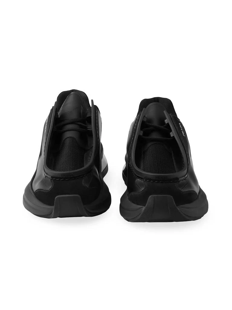 Prada Systeme Brushed Leather Sneakers with Bike Fabric 5