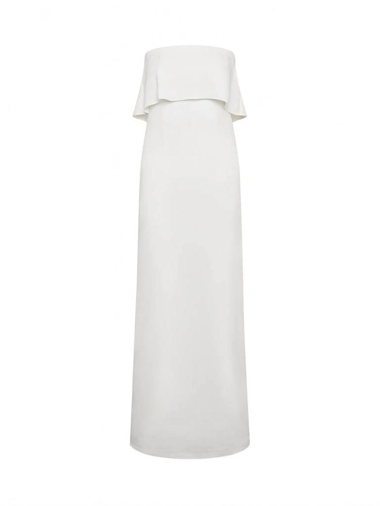Careste Chiara Foldover Strapless Gown In Brilliant White 2