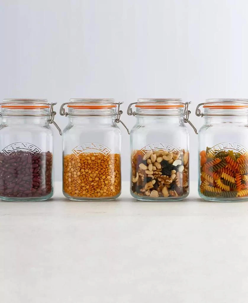 Kilner Set of 3 Square Clip Top Jars 6