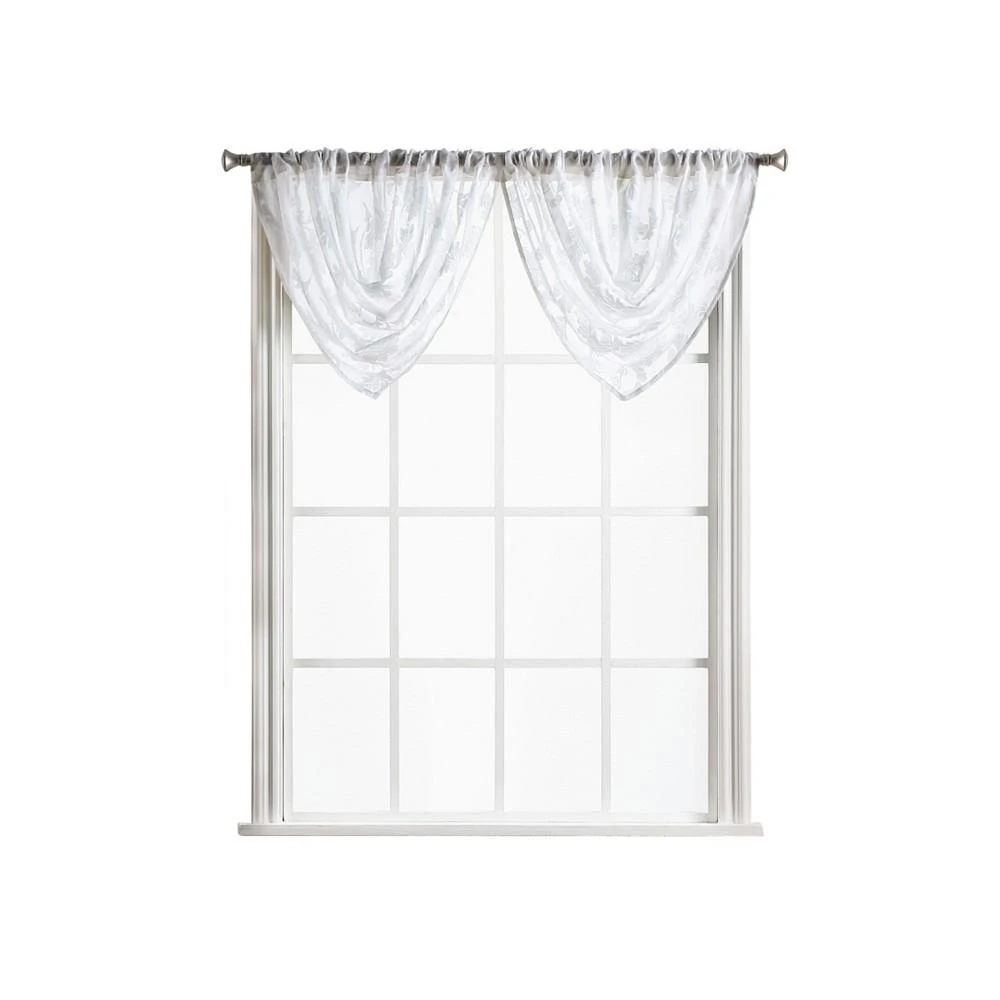 Martha Stewart Aster Acanthus Poletop Waterfall Valance, Created For Macy's 5