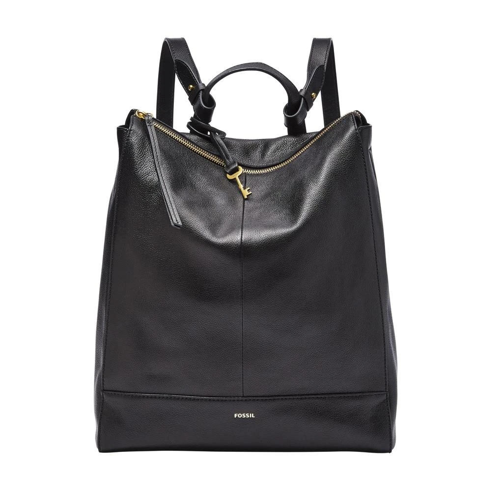 Fossil Elina Leather Convertible Backpack Fossil Elina Blue Denim Leather Convertible Backpack  main image 4