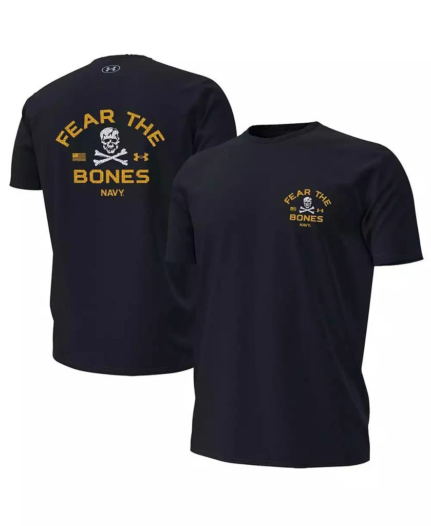 Under Armour Men's Navy Navy Midshipmen 2024 Rivalry Fear The Bones Performance T-Shirt 1