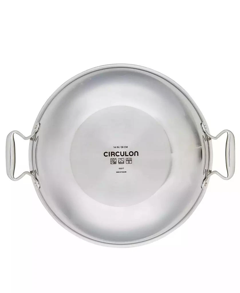 Circulon Clad Stainless Steel 14" Induction Wok with Glass Lid and Hybrid Steelshield and Non-stick Technology 6
